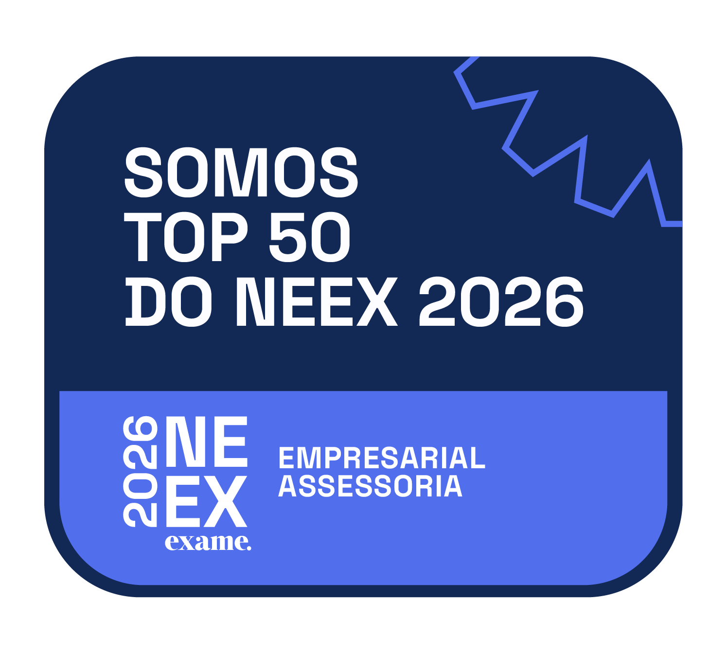 Selo TOP 50 do Ranking EXAME Negócios em Expansão 2026
